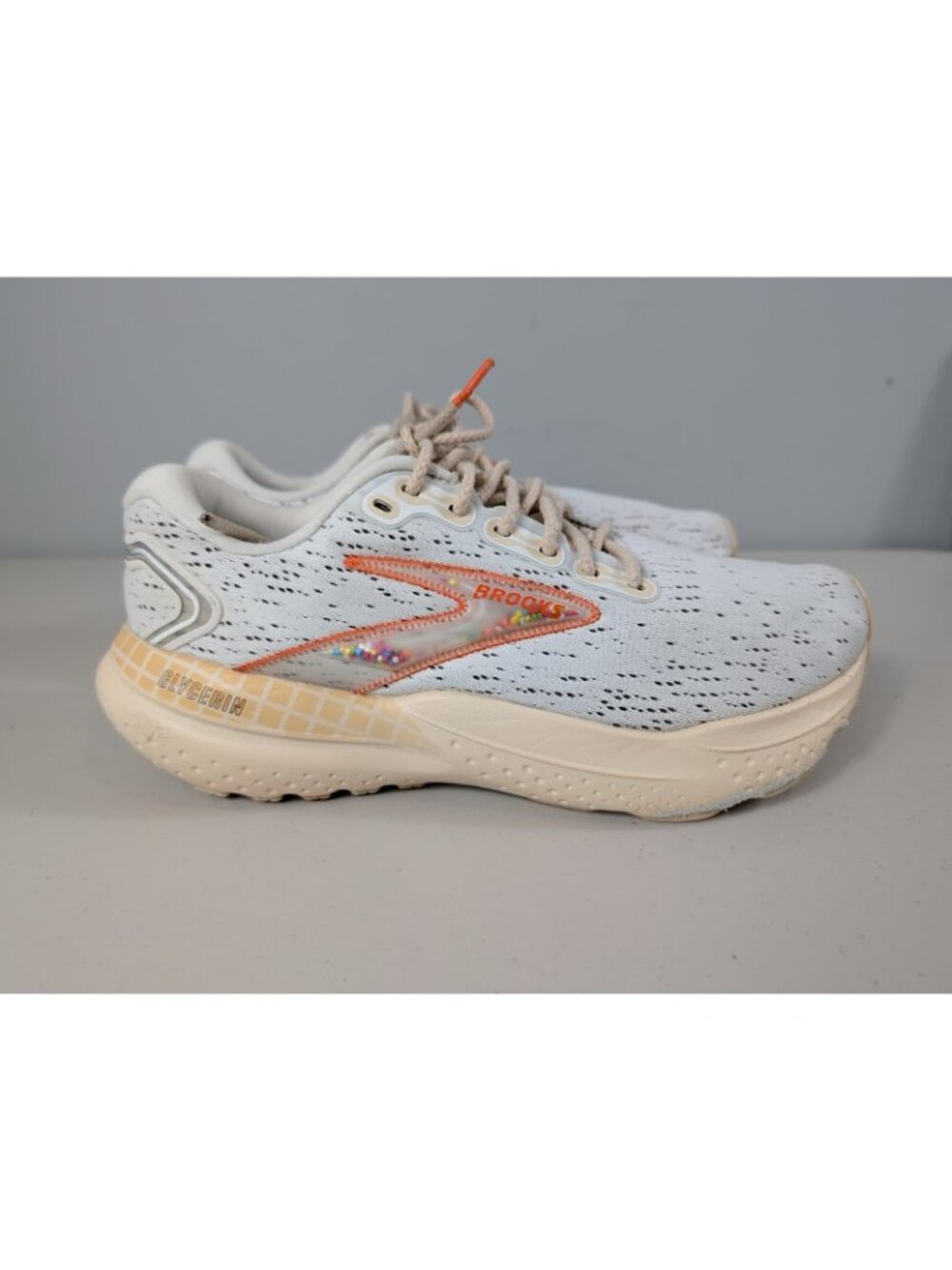 Brooks Glycerin 21 women's running shoes snow/dawn/straw size 9 - Picture 11 of 14